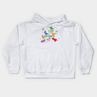 I Love (Cute) Dinosaurs Kids Hoodie